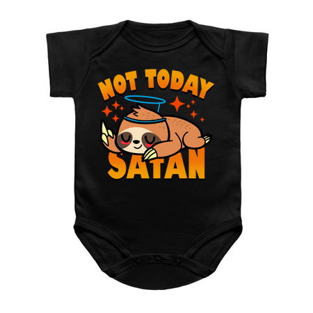Not Today Satan Funny Cute Kawaii Sloth Slogan tiny thumbnail