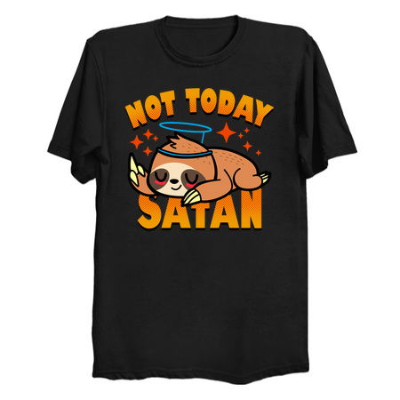 Not Today Satan Funny Cute Kawaii Sloth Slogan tiny thumbnail