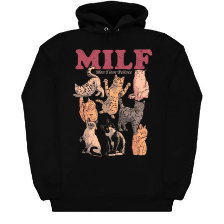 MILF Man I Love Felines - Funny Sarcasm Joke Real Cat Poster Gift tiny thumbnail