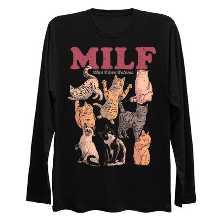 MILF Man I Love Felines - Funny Sarcasm Joke Real Cat Poster Gift tiny thumbnail