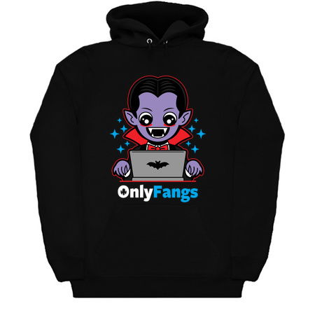 Onlyfangs Funny Cute Dracula Vampire Halloween Meme tiny thumbnail