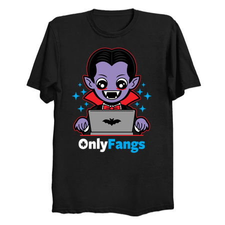 Onlyfangs Funny Cute Dracula Vampire Halloween Meme tiny thumbnail