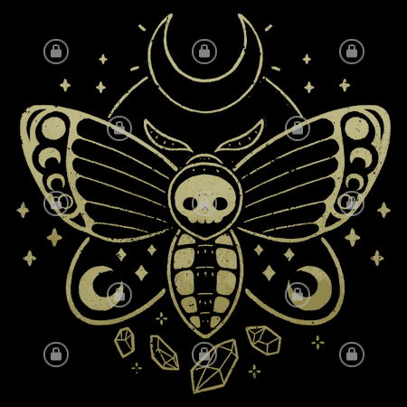 Occult Deaths Head Moth - NeatoShop