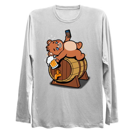 Funny Cute Drunk Oktoberfest Bear Drinking Beer tiny thumbnail