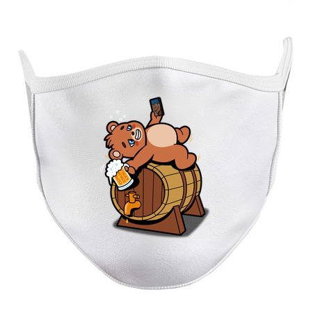 Funny Cute Drunk Oktoberfest Bear Drinking Beer tiny thumbnail