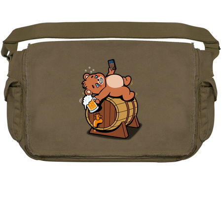 Funny Cute Drunk Oktoberfest Bear Drinking Beer tiny thumbnail