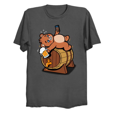 Funny Cute Drunk Oktoberfest Bear Drinking Beer tiny thumbnail