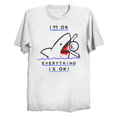 I'm OK: Shark Attack Survival Humor Design tiny thumbnail