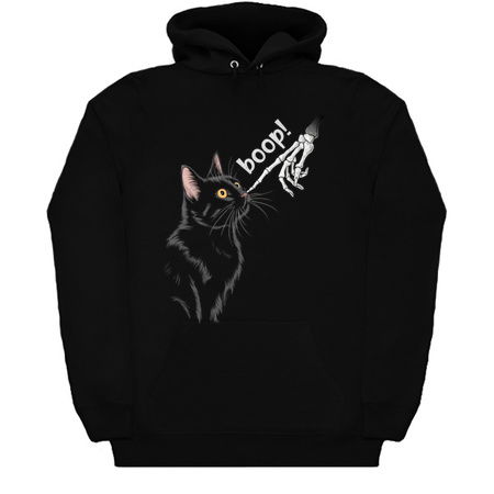 Boop! Halloween Cat and Skeleton Hand Design tiny thumbnail