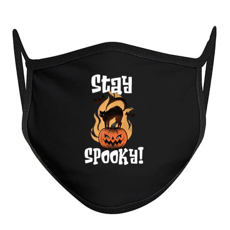 Stay Spooky: Black Cat and Jack-o'-Lantern Halloween Design tiny thumbnail