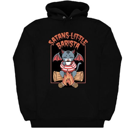 Satan's Little Barista Cute Demon Cat Design tiny thumbnail