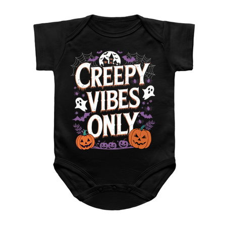 Creepy Vibes Only Halloween Design with Ghosts and Pumpkins tiny thumbnail