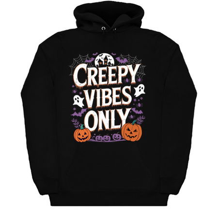 Creepy Vibes Only Halloween Design with Ghosts and Pumpkins tiny thumbnail