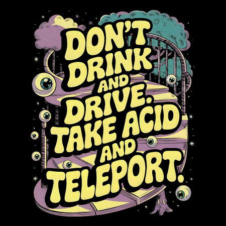 Don't Drink and Drive - Take Acid and Teleport Psychedelic Design ...