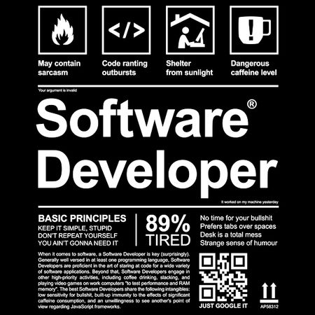 Software Instructions Code Software developer care instructions - NeatoShop
