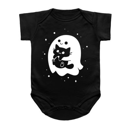 Spooky Cat Snatcher - Ghost Holding Black Cat tiny thumbnail