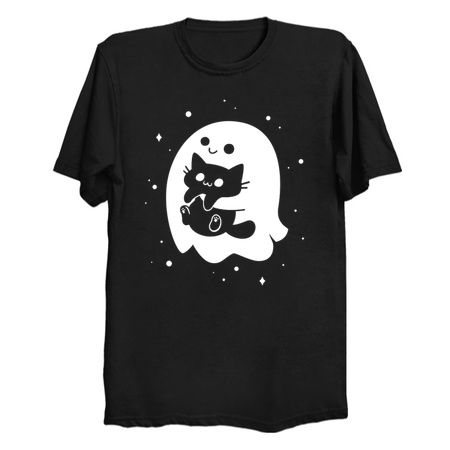 Spooky Cat Snatcher - Ghost Holding Black Cat tiny thumbnail