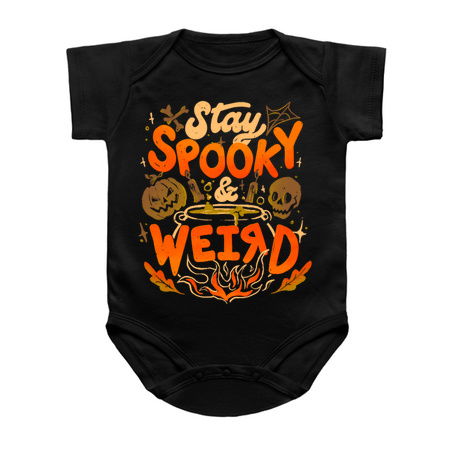Stay Spooky and Weird - Dark Cute Evil Halloween Pumpkin Lettering Gift tiny thumbnail