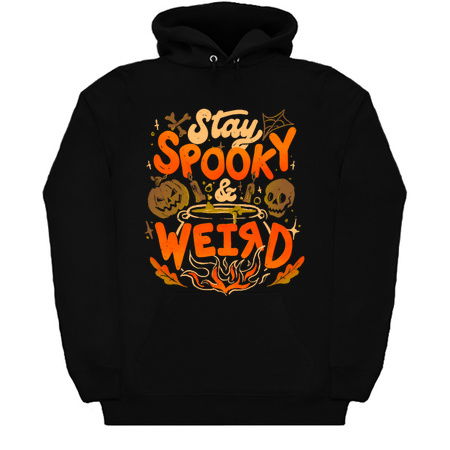 Stay Spooky and Weird - Dark Cute Evil Halloween Pumpkin Lettering Gift tiny thumbnail