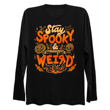 Stay Spooky and Weird - Dark Cute Evil Halloween Pumpkin Lettering Gift tiny thumbnail