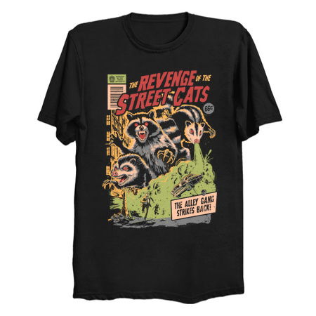 The Revenge of the Street Cats - Dark Horror Movie Raccoon Possum Poster Gift tiny thumbnail