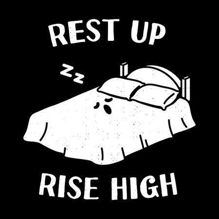 White Bed (Rest Up, Rise High) - NeatoShop