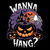 Wanna Hang? - Creepy Halloween Pumpkin and Spider Design tiny thumbnail