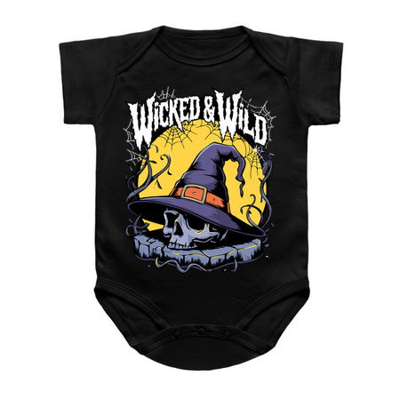 Wicked & Wild Skull with Witch Hat Halloween Design tiny thumbnail