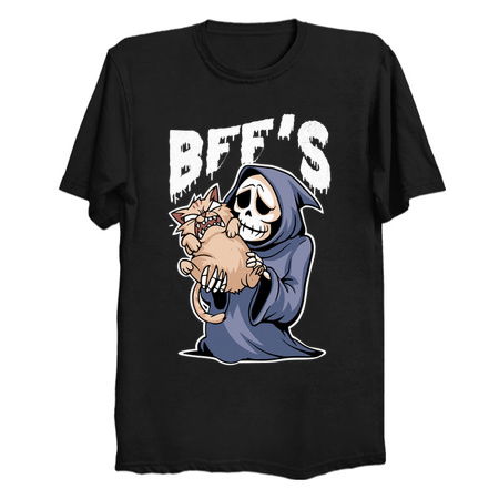 BFF's Grim Reaper and Cat Cartoon Design tiny thumbnail