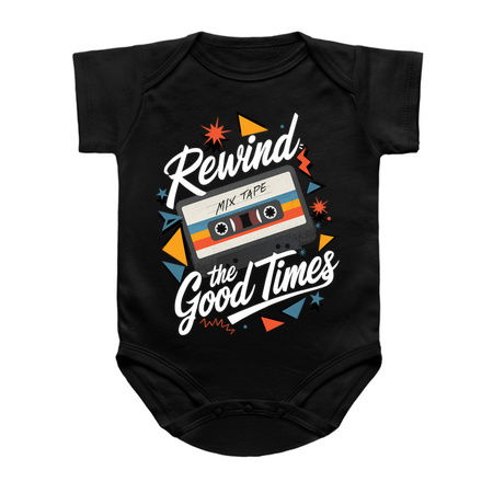 Rewind the Good Times" Retro Mixtape Design tiny thumbnail