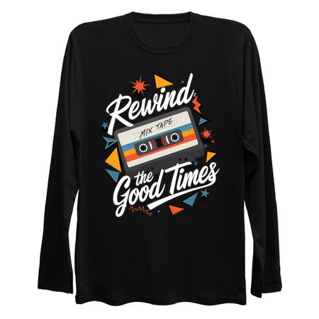 Rewind the Good Times" Retro Mixtape Design tiny thumbnail