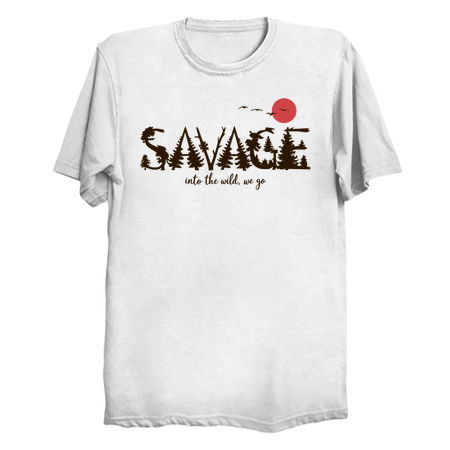 Savage Into the Wild We Go Nature Silhouette Design tiny thumbnail