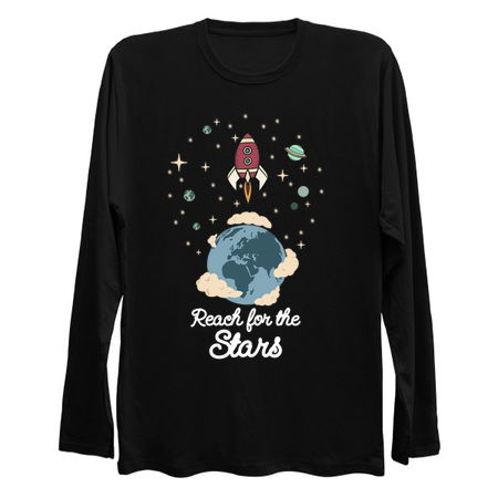 Reach for the Stars Motivational Rocket Design tiny thumbnail