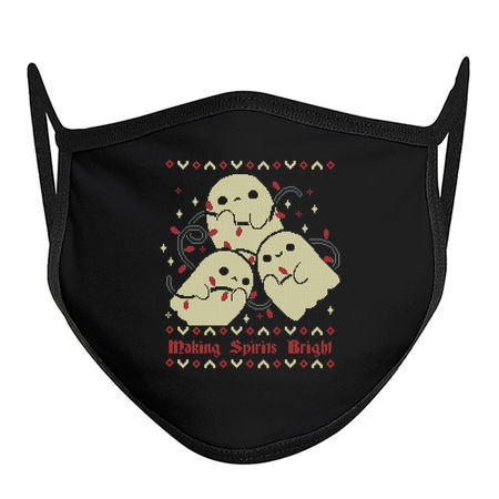 Cute Ghosts Making Spirits Bright UGLY CHRISTMAS tiny thumbnail