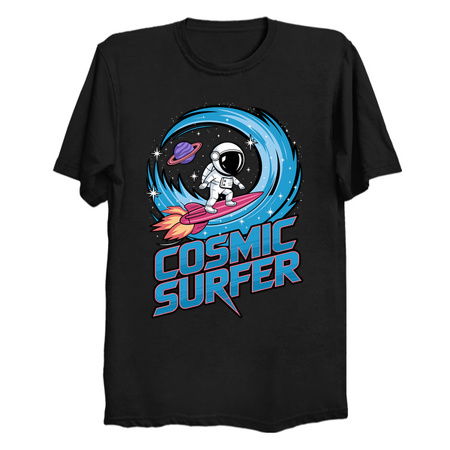 Cosmic Surfer Astronaut Space Adventure Design tiny thumbnail