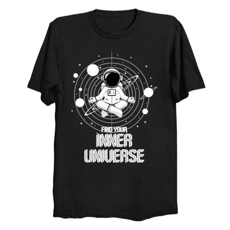Find Your Inner Universe Meditative Astronaut Design tiny thumbnail