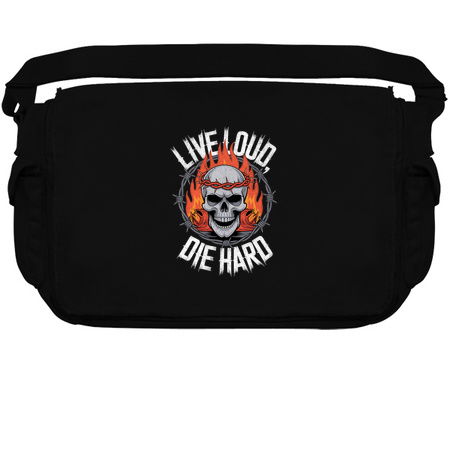 Live Loud, Die Hard Skull Flame Design tiny thumbnail