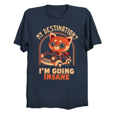 Going Insane - Funny Creepy Cute Sarcasm Red Panda Gift tiny thumbnail