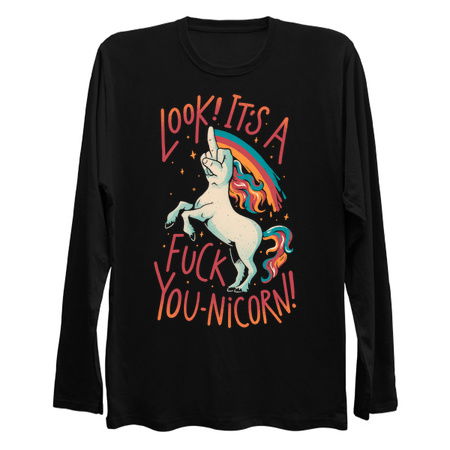 F-You Unicorn - Funny Sarcasm Dark Humor Finger Unicorn Gift tiny thumbnail