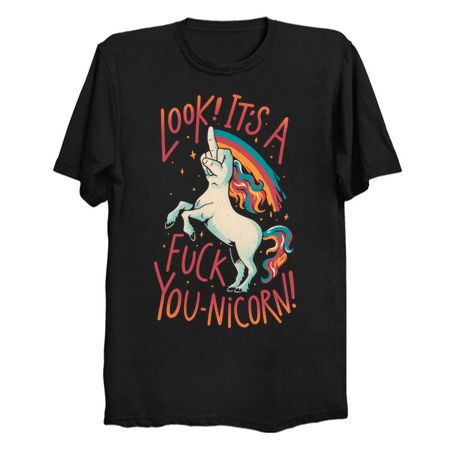 F-You Unicorn - Funny Sarcasm Dark Humor Finger Unicorn Gift tiny thumbnail