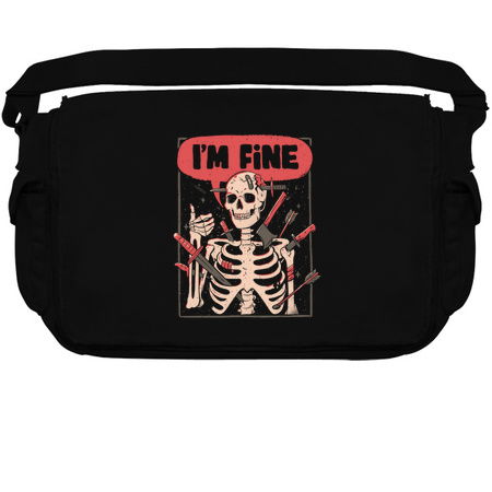 I'm Fine Skeleton - Funny Sarcasm Dark Humor Skull Gift tiny thumbnail