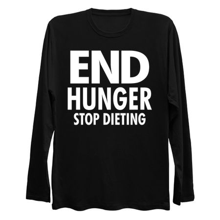End Hunger Stop Dieting Funny Political Slogan tiny thumbnail