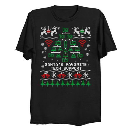 Santa's Favorite Tech Support Ugly Christmas tiny thumbnail