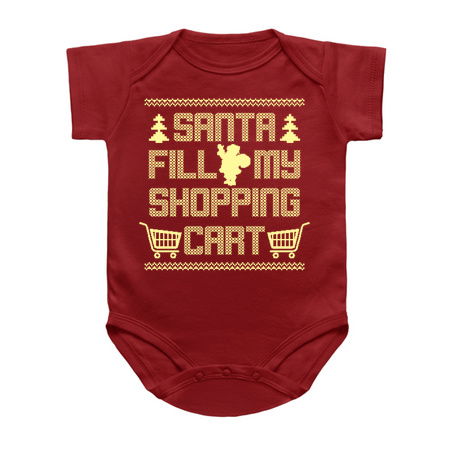 Santa Fill My Shopping Cart Ugly Christmas Sweater tiny thumbnail