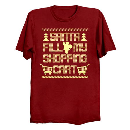 Santa Fill My Shopping Cart Ugly Christmas Sweater tiny thumbnail