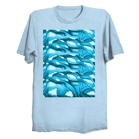 Rippling Blue Skies and Clouds Pattern tiny thumbnail