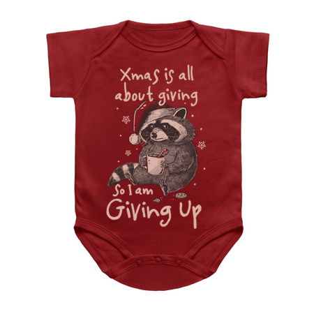 Giving Up Christmas - Funny Cute Sarcasm Christmas Raccoon Holiday Gift tiny thumbnail