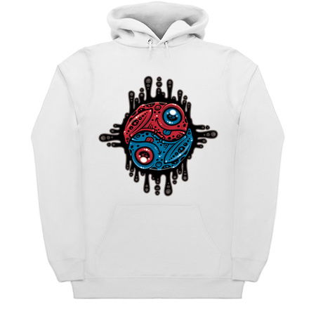 Vibrant Red and Blue Poison Dart Frog Yin Yang tiny thumbnail