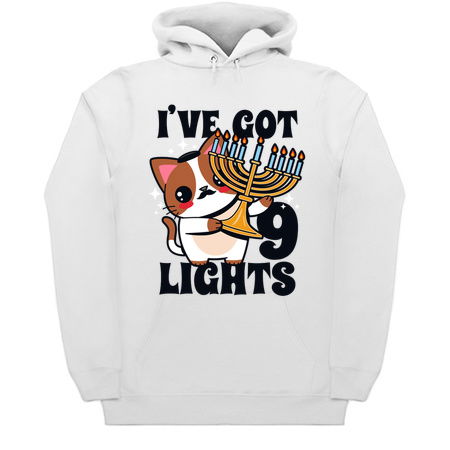 I've Got 9 Lights Kawaii Jewish Hanukkah Cat tiny thumbnail