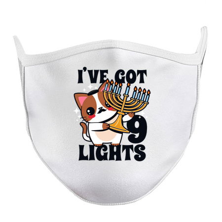 I've Got 9 Lights Kawaii Jewish Hanukkah Cat tiny thumbnail